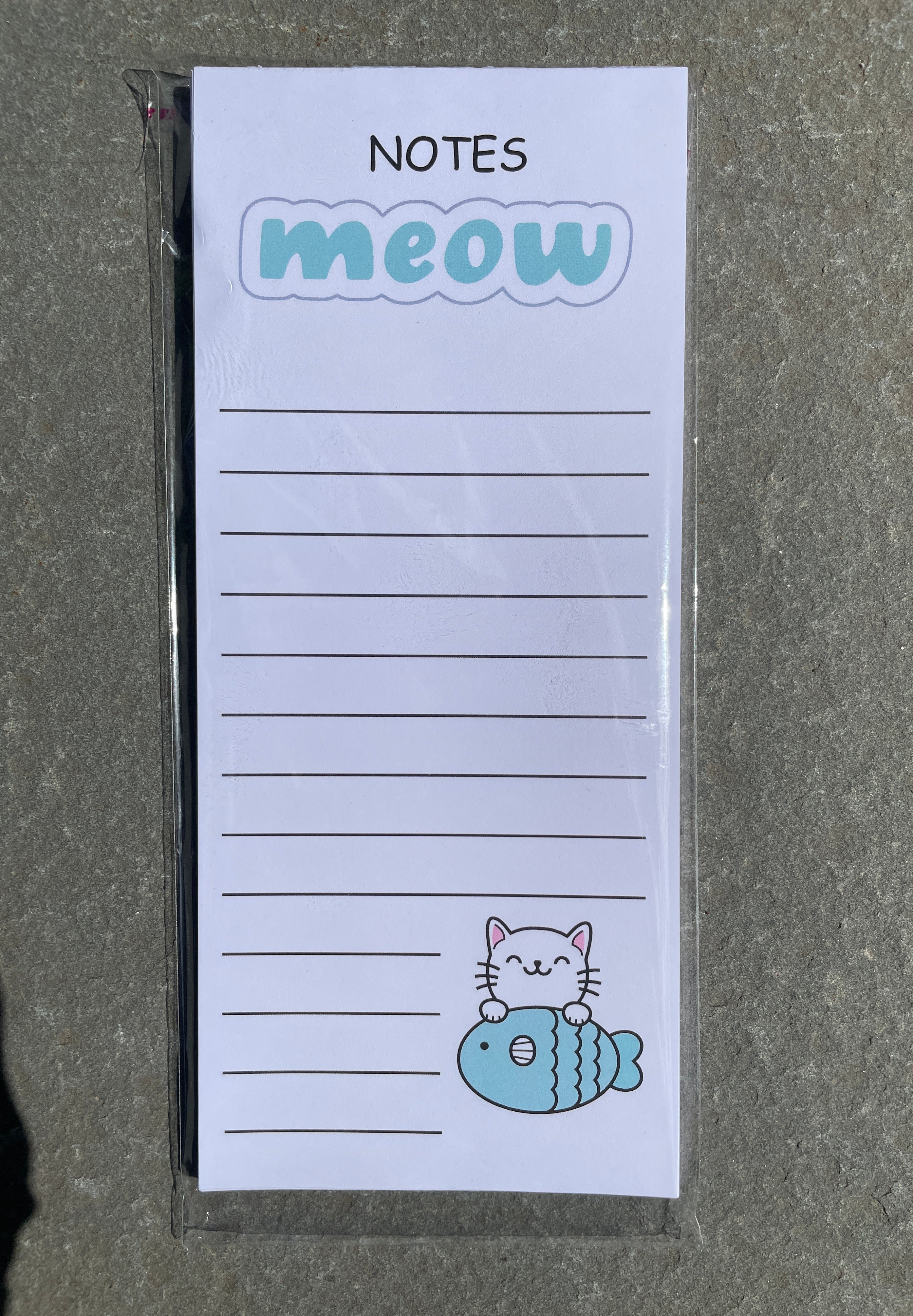 Cat with Fish Notepad